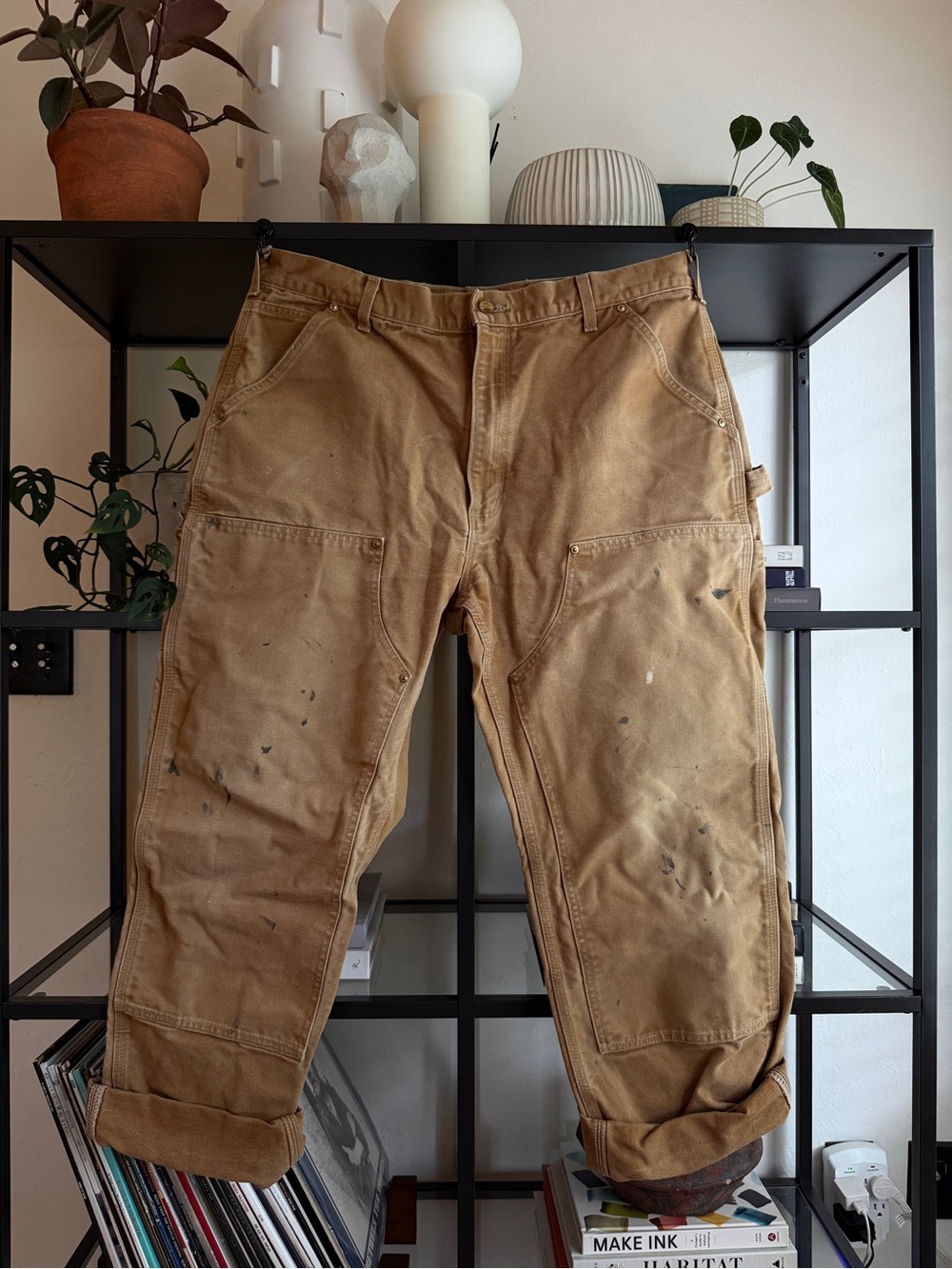 Carhartt Double Knee Distressed, Painted Pants